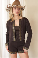 JAQUETA MONTARIA STRASS - REF 806