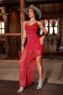 VESTIDO LONGO CRISTAL- REF 684