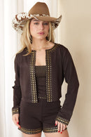 JAQUETA MONTARIA STRASS - REF 806